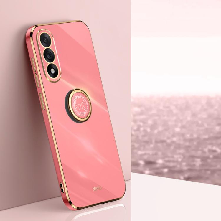 XINLI Straight Edge 6D Electroplate TPU Phone Case with Ring Holder, For OnePlus Turbo 6, For OnePlus 15 5G, For OnePlus Ace 5 Ultra