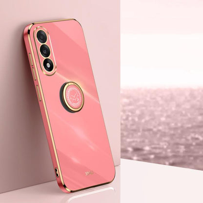 XINLI Straight Edge 6D Electroplate TPU Phone Case with Ring Holder, For OnePlus Turbo 6, For OnePlus 15 5G, For OnePlus Ace 5 Ultra