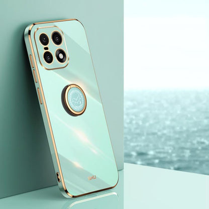 XINLI Straight Edge 6D Electroplate TPU Phone Case with Ring Holder, For OnePlus Turbo 6, For OnePlus 15 5G, For OnePlus Ace 5 Ultra