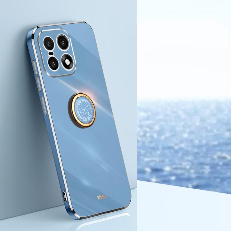 XINLI Straight Edge 6D Electroplate TPU Phone Case with Ring Holder, For OnePlus Turbo 6, For OnePlus 15 5G, For OnePlus Ace 5 Ultra