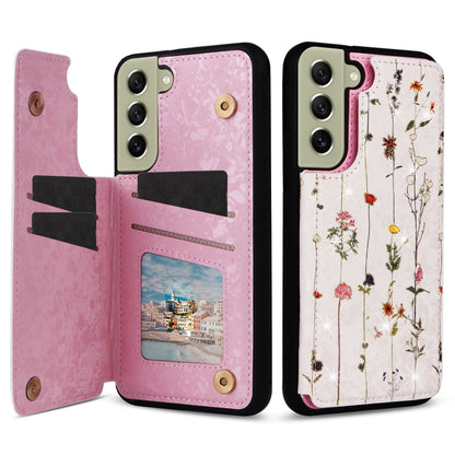 Printed Double Buckle RFID Anti-theft Phone Case, For Samsung Galaxy S23 5G, For Samsung Galaxy S22 Ultra 5G, For Samsung Galaxy S22+ 5G, For Samsung Galaxy S22 5G, For Samsung Galaxy S21 FE 5G, For Samsung Galaxy S21 5G