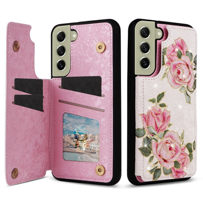 Printed Double Buckle RFID Anti-theft Phone Case, For Samsung Galaxy S23 5G, For Samsung Galaxy S22 Ultra 5G, For Samsung Galaxy S22+ 5G, For Samsung Galaxy S22 5G, For Samsung Galaxy S21 FE 5G, For Samsung Galaxy S21 5G