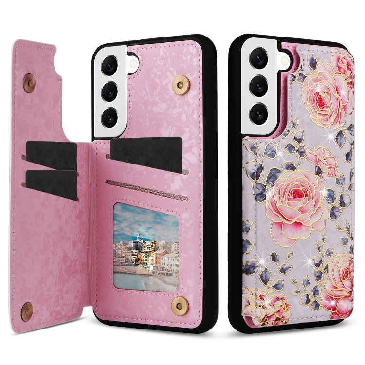 Printed Double Buckle RFID Anti-theft Phone Case, For Samsung Galaxy S23 5G, For Samsung Galaxy S22 Ultra 5G, For Samsung Galaxy S22+ 5G, For Samsung Galaxy S22 5G, For Samsung Galaxy S21 FE 5G, For Samsung Galaxy S21 5G