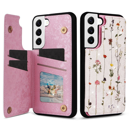 Printed Double Buckle RFID Anti-theft Phone Case, For Samsung Galaxy S23 5G, For Samsung Galaxy S22 Ultra 5G, For Samsung Galaxy S22+ 5G, For Samsung Galaxy S22 5G, For Samsung Galaxy S21 FE 5G, For Samsung Galaxy S21 5G