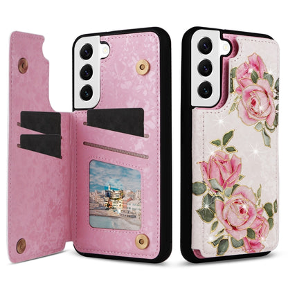 Printed Double Buckle RFID Anti-theft Phone Case, For Samsung Galaxy S23 5G, For Samsung Galaxy S22 Ultra 5G, For Samsung Galaxy S22+ 5G, For Samsung Galaxy S22 5G, For Samsung Galaxy S21 FE 5G, For Samsung Galaxy S21 5G