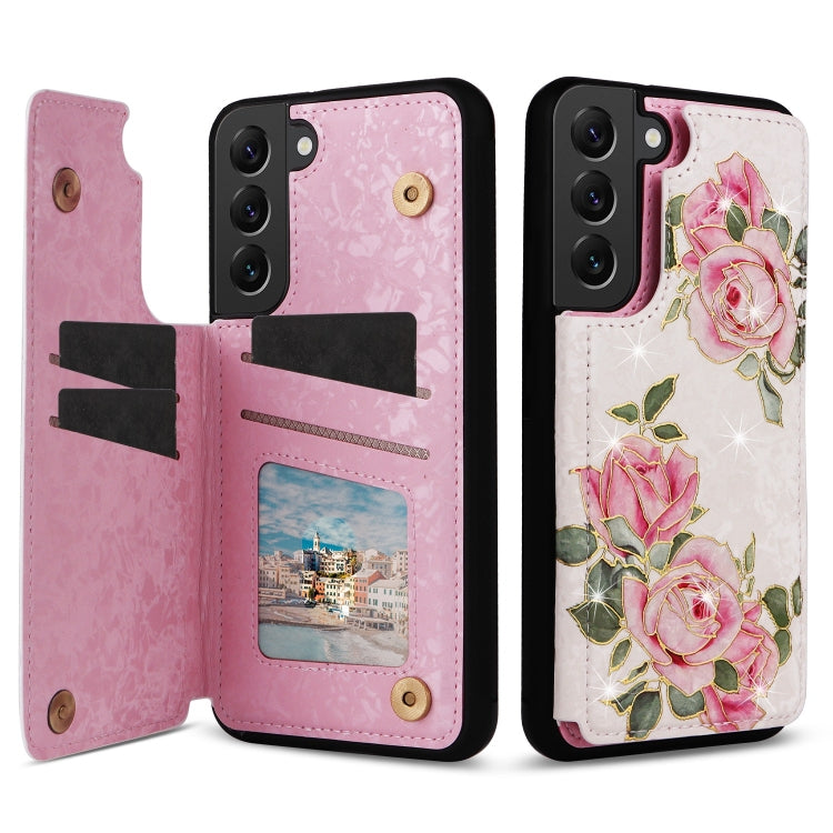 Printed Double Buckle RFID Anti-theft Phone Case, For Samsung Galaxy S23 5G, For Samsung Galaxy S22 Ultra 5G, For Samsung Galaxy S22+ 5G, For Samsung Galaxy S22 5G, For Samsung Galaxy S21 FE 5G, For Samsung Galaxy S21 5G