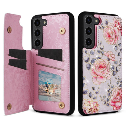 Printed Double Buckle RFID Anti-theft Phone Case, For Samsung Galaxy S24 Ultra 5G, For Samsung Galaxy S24+ 5G, For Samsung Galaxy S24 5G, For Samsung Galaxy S23 FE 5G, For Samsung Galaxy S23 Ultra 5G, For Samsung Galaxy S23+ 5G