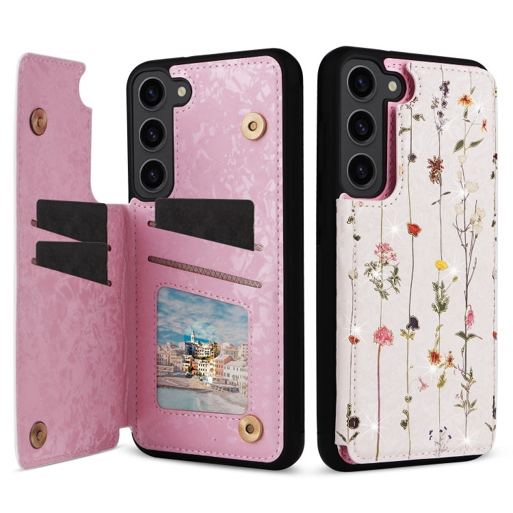 Printed Double Buckle RFID Anti-theft Phone Case, For Samsung Galaxy S24 Ultra 5G, For Samsung Galaxy S24+ 5G, For Samsung Galaxy S24 5G, For Samsung Galaxy S23 FE 5G, For Samsung Galaxy S23 Ultra 5G, For Samsung Galaxy S23+ 5G