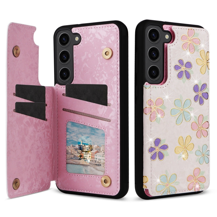 Printed Double Buckle RFID Anti-theft Phone Case, For Samsung Galaxy S24 Ultra 5G, For Samsung Galaxy S24+ 5G, For Samsung Galaxy S24 5G, For Samsung Galaxy S23 FE 5G, For Samsung Galaxy S23 Ultra 5G, For Samsung Galaxy S23+ 5G