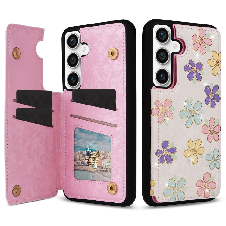 Printed Double Buckle RFID Anti-theft Phone Case, For Samsung Galaxy S24 Ultra 5G, For Samsung Galaxy S24+ 5G, For Samsung Galaxy S24 5G, For Samsung Galaxy S23 FE 5G, For Samsung Galaxy S23 Ultra 5G, For Samsung Galaxy S23+ 5G