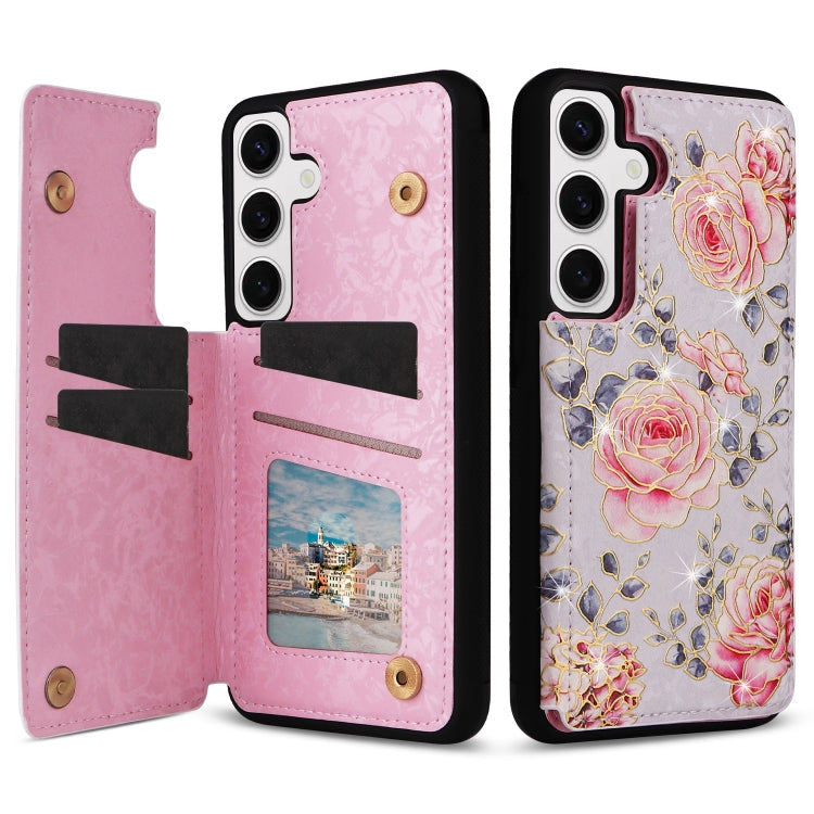 Printed Double Buckle RFID Anti-theft Phone Case, For Samsung Galaxy S24 Ultra 5G, For Samsung Galaxy S24+ 5G, For Samsung Galaxy S24 5G, For Samsung Galaxy S23 FE 5G, For Samsung Galaxy S23 Ultra 5G, For Samsung Galaxy S23+ 5G