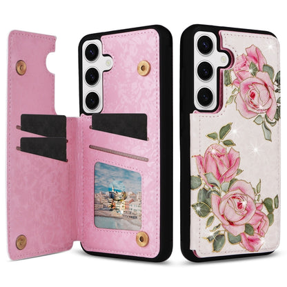 Printed Double Buckle RFID Anti-theft Phone Case, For Samsung Galaxy S24 Ultra 5G, For Samsung Galaxy S24+ 5G, For Samsung Galaxy S24 5G, For Samsung Galaxy S23 FE 5G, For Samsung Galaxy S23 Ultra 5G, For Samsung Galaxy S23+ 5G