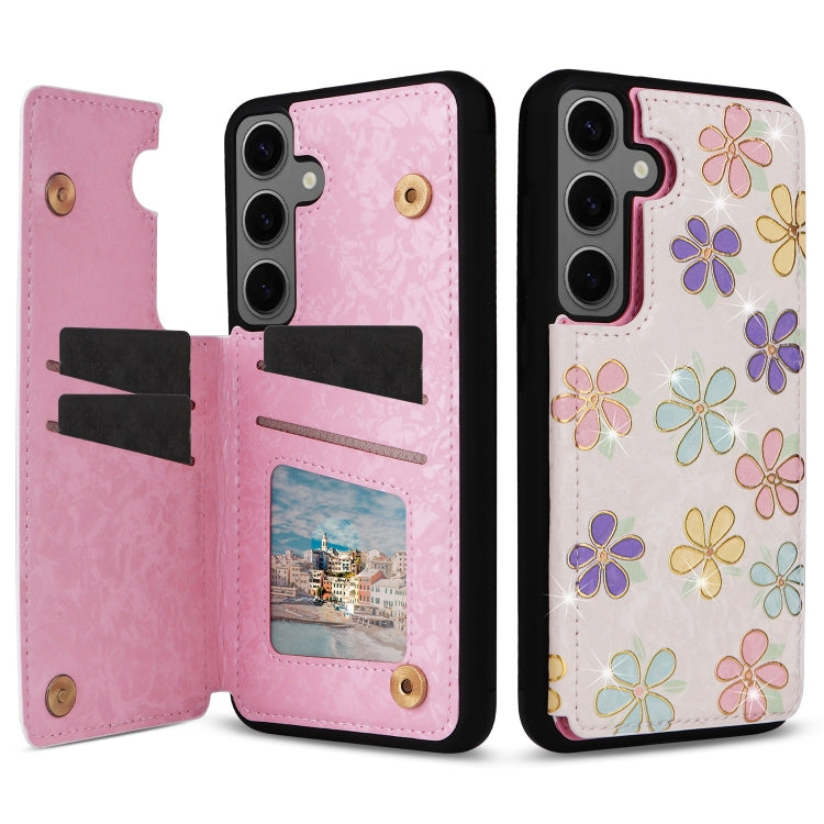 Printed Double Buckle RFID Anti-theft Phone Case, For Samsung Galaxy S24 Ultra 5G, For Samsung Galaxy S24+ 5G, For Samsung Galaxy S24 5G, For Samsung Galaxy S23 FE 5G, For Samsung Galaxy S23 Ultra 5G, For Samsung Galaxy S23+ 5G