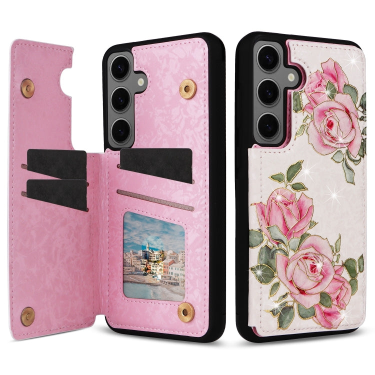 Printed Double Buckle RFID Anti-theft Phone Case, For Samsung Galaxy S24 Ultra 5G, For Samsung Galaxy S24+ 5G, For Samsung Galaxy S24 5G, For Samsung Galaxy S23 FE 5G, For Samsung Galaxy S23 Ultra 5G, For Samsung Galaxy S23+ 5G