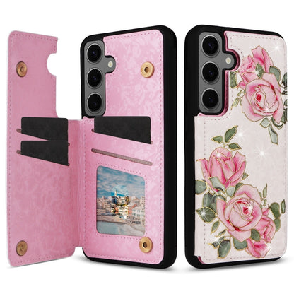 Printed Double Buckle RFID Anti-theft Phone Case, For Samsung Galaxy S24 Ultra 5G, For Samsung Galaxy S24+ 5G, For Samsung Galaxy S24 5G, For Samsung Galaxy S23 FE 5G, For Samsung Galaxy S23 Ultra 5G, For Samsung Galaxy S23+ 5G