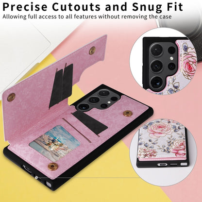 Printed Double Buckle RFID Anti-theft Phone Case, For Samsung Galaxy S24 Ultra 5G, For Samsung Galaxy S24+ 5G, For Samsung Galaxy S24 5G, For Samsung Galaxy S23 FE 5G, For Samsung Galaxy S23 Ultra 5G, For Samsung Galaxy S23+ 5G