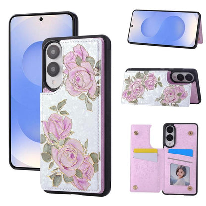 Printed Double Buckle RFID Anti-theft Phone Case, For Samsung Galaxy S25 FE 5G, For Samsung Galaxy S25 Edge 5G, For Samsung Galaxy S25 5G, For Samsung Galaxy S25+ 5G, For Samsung Galaxy S25 Ultra 5G, For Samsung Galaxy S24 FE 5G