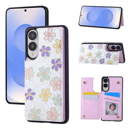 Printed Double Buckle RFID Anti-theft Phone Case, For Samsung Galaxy S25 FE 5G, For Samsung Galaxy S25 Edge 5G, For Samsung Galaxy S25 5G, For Samsung Galaxy S25+ 5G, For Samsung Galaxy S25 Ultra 5G, For Samsung Galaxy S24 FE 5G