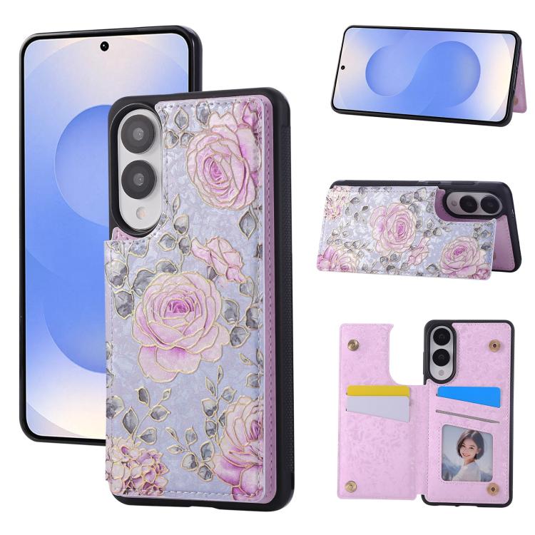 Printed Double Buckle RFID Anti-theft Phone Case, For Samsung Galaxy S25 FE 5G, For Samsung Galaxy S25 Edge 5G, For Samsung Galaxy S25 5G, For Samsung Galaxy S25+ 5G, For Samsung Galaxy S25 Ultra 5G, For Samsung Galaxy S24 FE 5G