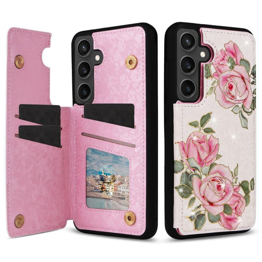 Printed Double Buckle RFID Anti-theft Phone Case, For Samsung Galaxy S25 FE 5G, For Samsung Galaxy S25 Edge 5G, For Samsung Galaxy S25 5G, For Samsung Galaxy S25+ 5G, For Samsung Galaxy S25 Ultra 5G, For Samsung Galaxy S24 FE 5G