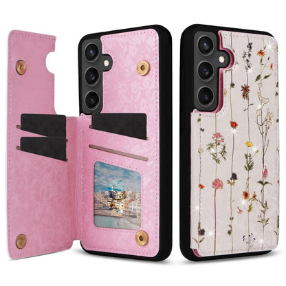 Printed Double Buckle RFID Anti-theft Phone Case, For Samsung Galaxy S25 FE 5G, For Samsung Galaxy S25 Edge 5G, For Samsung Galaxy S25 5G, For Samsung Galaxy S25+ 5G, For Samsung Galaxy S25 Ultra 5G, For Samsung Galaxy S24 FE 5G