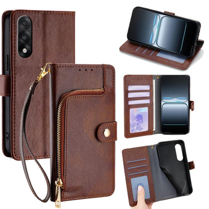 Zipper Bag Leather Phone Case, For OnePlus 15T 5G, For OnePlus Turbo 6 / 6V, For OnePlus Ace 6, For OnePlus 15 5G, For OnePlus Ace 5 Ultra / Nord 5, For OnePlus Ace 5 Racing / Nord CE5