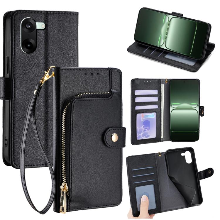 Zipper Bag Leather Phone Case, For OnePlus 15T 5G, For OnePlus Turbo 6 / 6V, For OnePlus Ace 6, For OnePlus 15 5G, For OnePlus Ace 5 Ultra / Nord 5, For OnePlus Ace 5 Racing / Nord CE5