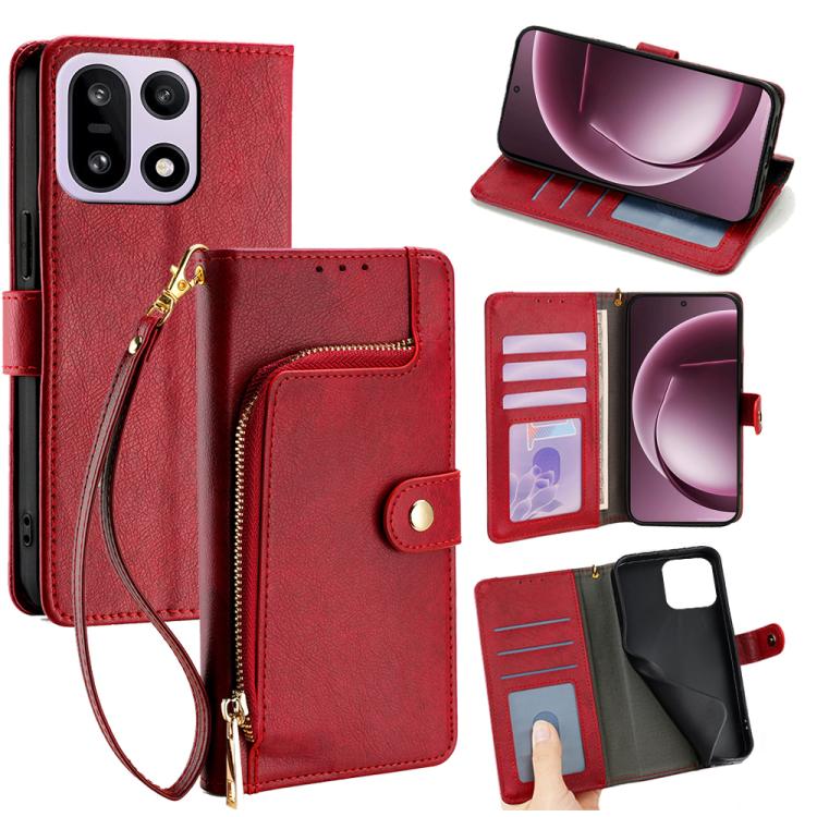 Zipper Bag Leather Phone Case, For OnePlus 15T 5G, For OnePlus Turbo 6 / 6V, For OnePlus Ace 6, For OnePlus 15 5G, For OnePlus Ace 5 Ultra / Nord 5, For OnePlus Ace 5 Racing / Nord CE5