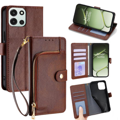 Zipper Bag Leather Phone Case, For OnePlus 15T 5G, For OnePlus Turbo 6 / 6V, For OnePlus Ace 6, For OnePlus 15 5G, For OnePlus Ace 5 Ultra / Nord 5, For OnePlus Ace 5 Racing / Nord CE5