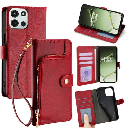 Zipper Bag Leather Phone Case, For OnePlus 15T 5G, For OnePlus Turbo 6 / 6V, For OnePlus Ace 6, For OnePlus 15 5G, For OnePlus Ace 5 Ultra / Nord 5, For OnePlus Ace 5 Racing / Nord CE5