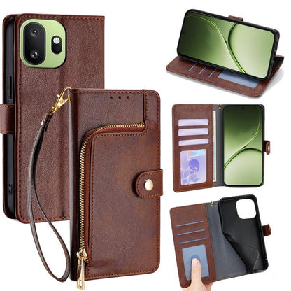 Zipper Bag Leather Phone Case, For OnePlus 15T 5G, For OnePlus Turbo 6 / 6V, For OnePlus Ace 6, For OnePlus 15 5G, For OnePlus Ace 5 Ultra / Nord 5, For OnePlus Ace 5 Racing / Nord CE5
