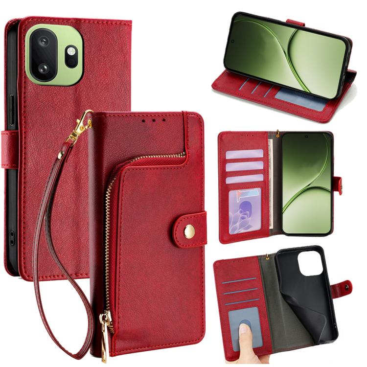 Zipper Bag Leather Phone Case, For OnePlus 15T 5G, For OnePlus Turbo 6 / 6V, For OnePlus Ace 6, For OnePlus 15 5G, For OnePlus Ace 5 Ultra / Nord 5, For OnePlus Ace 5 Racing / Nord CE5