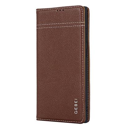 GEBEI Top-grain Horizontal Flip Leather Phone Case, For Galaxy S24 Ultra 5G, For Galaxy S24+ 5G, For Galaxy S24 5G
