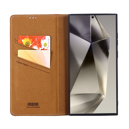 GEBEI Top-grain Horizontal Flip Leather Phone Case, For Galaxy S24 Ultra 5G, For Galaxy S24+ 5G, For Galaxy S24 5G