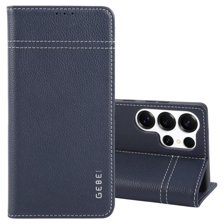 GEBEI Top-grain Horizontal Flip Leather Phone Case, For Galaxy S26+ 5G, For Galaxy S26 Ultra 5G, For Galaxy S26 5G, For Galaxy S25 5G, For Galaxy S25+ 5G, For Galaxy S25 Ultra 5G