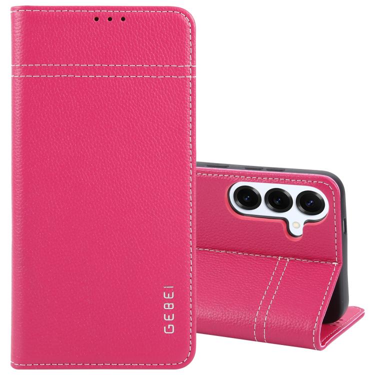 GEBEI Top-grain Horizontal Flip Leather Phone Case, For Galaxy S26+ 5G, For Galaxy S26 Ultra 5G, For Galaxy S26 5G, For Galaxy S25 5G, For Galaxy S25+ 5G, For Galaxy S25 Ultra 5G