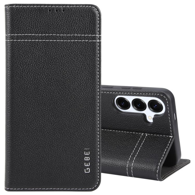GEBEI Top-grain Horizontal Flip Leather Phone Case, For Galaxy S26+ 5G, For Galaxy S26 Ultra 5G, For Galaxy S26 5G, For Galaxy S25 5G, For Galaxy S25+ 5G, For Galaxy S25 Ultra 5G