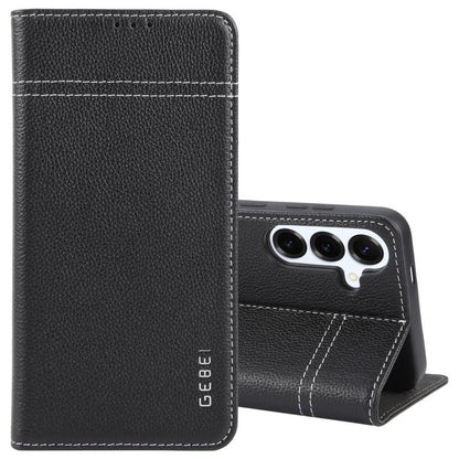 GEBEI Top-grain Horizontal Flip Leather Phone Case, For Galaxy S26+ 5G, For Galaxy S26 Ultra 5G, For Galaxy S26 5G, For Galaxy S25 5G, For Galaxy S25+ 5G, For Galaxy S25 Ultra 5G