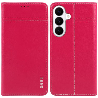 GEBEI Top-grain Horizontal Flip Leather Phone Case, For Galaxy S26+ 5G, For Galaxy S26 Ultra 5G, For Galaxy S26 5G, For Galaxy S25 5G, For Galaxy S25+ 5G, For Galaxy S25 Ultra 5G