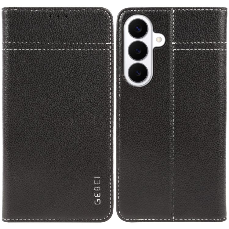 GEBEI Top-grain Horizontal Flip Leather Phone Case, For Galaxy S26+ 5G, For Galaxy S26 Ultra 5G, For Galaxy S26 5G, For Galaxy S25 5G, For Galaxy S25+ 5G, For Galaxy S25 Ultra 5G