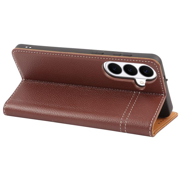 GEBEI Top-grain Horizontal Flip Leather Phone Case, For Galaxy S26+ 5G, For Galaxy S26 Ultra 5G, For Galaxy S26 5G, For Galaxy S25 5G, For Galaxy S25+ 5G, For Galaxy S25 Ultra 5G