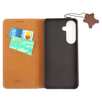 GEBEI Top-grain Horizontal Flip Leather Phone Case, For Galaxy S26+ 5G, For Galaxy S26 Ultra 5G, For Galaxy S26 5G, For Galaxy S25 5G, For Galaxy S25+ 5G, For Galaxy S25 Ultra 5G