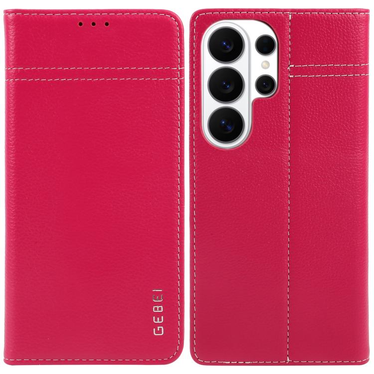 GEBEI Top-grain Horizontal Flip Leather Phone Case, For Galaxy S26+ 5G, For Galaxy S26 Ultra 5G, For Galaxy S26 5G, For Galaxy S25 5G, For Galaxy S25+ 5G, For Galaxy S25 Ultra 5G