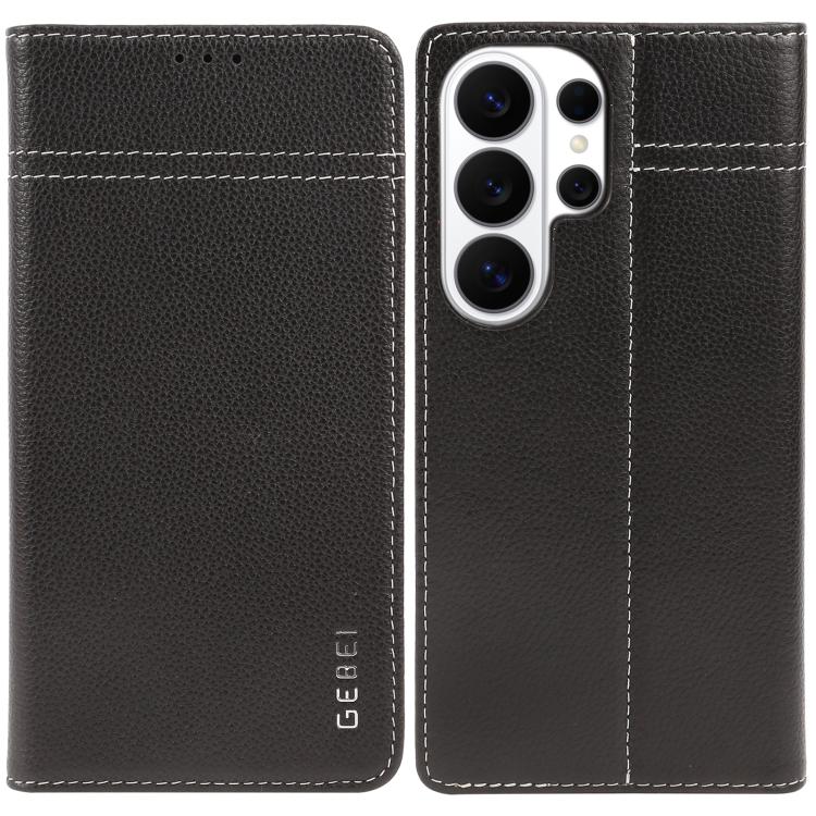 GEBEI Top-grain Horizontal Flip Leather Phone Case, For Galaxy S26+ 5G, For Galaxy S26 Ultra 5G, For Galaxy S26 5G, For Galaxy S25 5G, For Galaxy S25+ 5G, For Galaxy S25 Ultra 5G