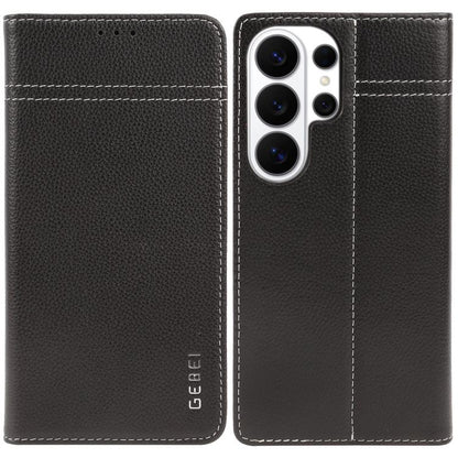 GEBEI Top-grain Horizontal Flip Leather Phone Case, For Galaxy S26+ 5G, For Galaxy S26 Ultra 5G, For Galaxy S26 5G, For Galaxy S25 5G, For Galaxy S25+ 5G, For Galaxy S25 Ultra 5G