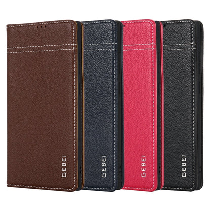 GEBEI Top-grain Horizontal Flip Leather Phone Case, For Galaxy S24 Ultra 5G, For Galaxy S24+ 5G, For Galaxy S24 5G