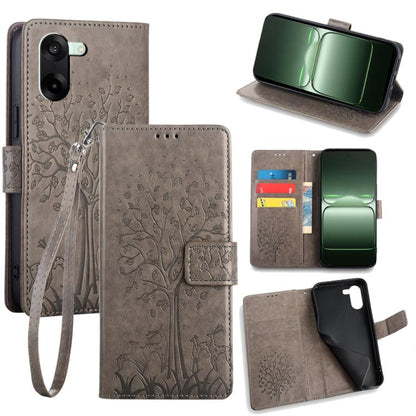 Tree & Deer Embossed Leather Phone Case, For OnePlus Ace 5 Racing, For OnePlus Ace 5 / 5 Pro, For OnePlus 11