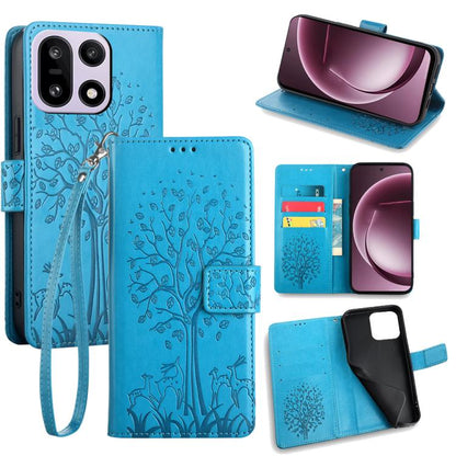 Tree & Deer Embossed Leather Phone Case, For OnePlus 15T 5G, For OnePlus Turbo 6 / 6V, For OnePlus Ace 6, For OnePlus 15