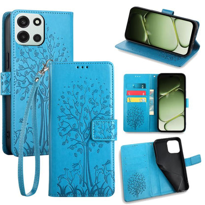 Tree & Deer Embossed Leather Phone Case, For OnePlus 15T 5G, For OnePlus Turbo 6 / 6V, For OnePlus Ace 6, For OnePlus 15