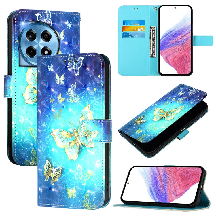3D Painting Horizontal Flip Leather Phone Case, For OnePlus Nord CE4, For OnePlus 12R 5G Global, For OnePlus 12 5G Global